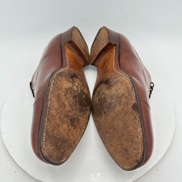 Church's Custom Grade Men Size 10.5D Brown Leather Cap Toe Oxford Dress Shoes - Picture 7 of 12